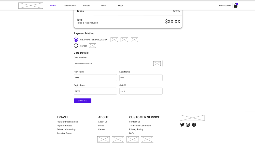 Input Payment Details